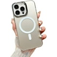 thumbnail image 1 of Designed for iPhone Case,Luxury Electroplated Crystal Matte Skin Touch[Compatible with Magsafe] Shockproof Protective Cover Phone Case (iPhone 12,Beige), 1 of 6