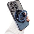 thumbnail image 1 of Designed for iPhone Case,Luxury Electroplated Glitter Rhinostone Sparkle Sparkly with Kickstand Camera Lens Protection Shockproof Protective Cover Phone Case (iPhone 14 Pro,Blue), 1 of 4