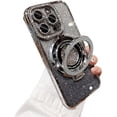 thumbnail image 1 of Designed for iPhone Case,Luxury Electroplated Glitter Rhinostone Sparkle Sparkly with Kickstand Camera Lens Protection Shockproof Protective Cover Phone Case (iPhone 14,Grey), 1 of 5