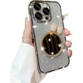 thumbnail image 1 of Designed for iPhone Case,Luxury Electroplated Gradient Glitter with Make Up Mirror Clear Camera Lens Protection Shockproof Protective Cover Phone Case (Silver,iPhone 13 Pro Max), 1 of 6