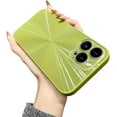 thumbnail image 1 of Designed for iPhone Case,Luxury Electroplated Hard PC Aurora Laser Camera Lens Protection Shockproof Protective Cover Phone Case (Green,iPhone 14 Plus), 1 of 6