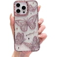 thumbnail image 1 of Designed for iPhone Case,Luxury Electroplated Liquid Floating Clear Quicksand Butterfly Clear Camera Lens Protection Shockproof Protective Cover Phone Case (iPhone 15,Pink), 1 of 5