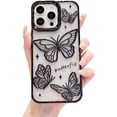 thumbnail image 1 of Designed for iPhone Case,Luxury Electroplated Liquid Floating Clear Quicksand Butterfly Clear Camera Lens Protection Shockproof Protective Cover Phone Case (iPhone 14 Pro,Black), 1 of 4
