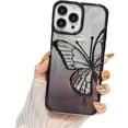 thumbnail image 1 of Designed for iPhone Case,Luxury Electroplated Liquid Floating Gradient Glitter Quicksand Butterfly Camera Lens Protection Shockproof Protective Cover Phone Case (iPhone 13 Pro,Black), 1 of 5