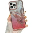 thumbnail image 1 of Designed for iPhone Case,Luxury Electroplated Liquid Floating Gradient Glitter Quicksand Butterfly Camera Lens Protection Shockproof Protective Cover Phone Case (iPhone 13,Pink), 1 of 5