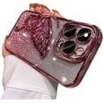 thumbnail image 1 of Designed for iPhone Case,Luxury Electroplated Liquid Floating Gradient Glitter Quicksand Butterfly Clear Shockproof Protective Cover Phone Case (Pink,iPhone 11), 1 of 6