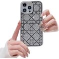 thumbnail image 1 of Designed for iPhone Case,Luxury Electroplated Rhombus Glitter Rhinostone Sparkle Sparkly Camera Lens Protection Shockproof Protective Cover Phone Case (iPhone 12,White), 1 of 6