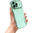 thumbnail image 1 of Designed for iPhone Case,Luxury Electroplated Water Wave Frame Large View Camera Lens Protection Shockproof Protective Cover Phone Case (iPhone 15 Pro,Green), 1 of 6