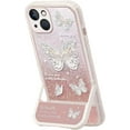 thumbnail image 1 of Designed for iPhone Case,Luxury Glitter Bling Butterfly Pattern with Kickstand Camera Lens Protection Shockproof Cover Phone Case (iPhone 15 Pro,Pink), 1 of 6