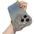thumbnail image 1 of Designed for iPhone Case,Luxury Glitter Spark Sparkly Large View Love Heart Camera Lens Protect Shockproof Protective Cover Phone Case (iPhone 13 Pro Max,Blue), 1 of 6