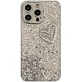 thumbnail image 1 of Designed for iPhone Case,Luxury Glitter Sparkle Sparkly Bling 3D Love Heart Camera Lens Protection Shockproof Protective Cover Phone Case (iPhone 14,Silver), 1 of 6