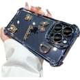 thumbnail image 1 of Designed for iPhone Case,Luxury Glitter Sparkle Sparkly Rhinestone Bear Lucky Bow Clear Camera Lens Protection Shockproof Protective Cover Phone Case (iPhone 15,Blue), 1 of 6