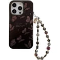 thumbnail image 1 of Designed for iPhone Case,Luxury translucent Butterfly Pattern with Pearl hand Bracelet camera lens Protection shockproof Protective Cover Phone Case (iPhone 15 Pro,Black), 1 of 5