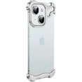 thumbnail image 1 of Designed for iPhone Case,Metal Corner Anti-Fall Borderless Slim No Back Bumper with Camera Lens Protection Shockproof Protective Cover Phone Case (iPhone 15 Pro Max,Grey), 1 of 7
