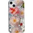 thumbnail image 1 of Designed for iPhone Case,Oil Painting Flower Floral Water Ripple Pattern Camera Lens Protection Shockproof Protective Cover Phone Case (White,iPhone 12), 1 of 5