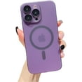 thumbnail image 1 of Designed for iPhone Case,Slim Thin Matte Translucent Skin Touch[Compatible with Magsafe] Shockproof Protective Cover Phone Case (iPhone 15 Pro Max,Purple), 1 of 6