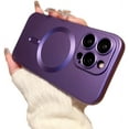 thumbnail image 1 of Designed for iPhone Case,Slim Thin Metallic Paint Matte Skin Touch[Compatible with Magsafe] Camera Lens Protection Shockproof Protective Cover Phone Case (iPhone 12 Pro,Purple), 1 of 6