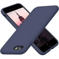thumbnail image 1 of Designed for iPhone SE Case 2022/2020, Designed for iPhone 7 8 Case, Silicone Ultra Slim Shockproof Phone Case with [Soft Microfiber Lining], 4.7 inch, Navy Blue, 1 of 13