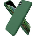 thumbnail image 1 of Designed for iPhone X Case & iPhone Xs Case, Liquid Silicone Soft Gel Rubber Phone Case Cover with Open Bottom for iPhone X/XS(2018) 5.8 inch-Clover Green, 1 of 12