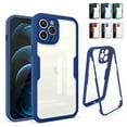 thumbnail image 1 of Designed for iPhone XR Case 2018 6.1 inch, Allytech Slim Shockproof Full Case with [Built-in Clear Screen Protector] Stylish Protective Transparent Back Phone Case for iPhone XR 6.1"(2018), Blue, 1 of 6