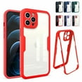 thumbnail image 1 of Designed for iPhone XR Case 2018 6.1 inch, Allytech Slim Shockproof Full Case with [Built-in Clear Screen Protector] Stylish Protective Transparent Back Phone Case for iPhone XR 6.1"(2018), Red, 1 of 6