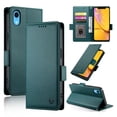 thumbnail image 1 of Designed for iPhone XR Wallet Case, with Card Slots Strong Magnetic Closure PU Leather Flip Fold Shockproof Kickstand Durable Purse Flip Case for iPhone XR - Darkgreen, 1 of 7