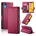 thumbnail image 1 of Designed for iPhone XR Wallet Case, with Card Slots Strong Magnetic Closure PU Leather Flip Fold Shockproof Kickstand Durable Purse Flip Case for iPhone XR - Winered, 1 of 7
