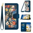 thumbnail image 1 of Designed for iPhone XR Wallet Case Cute for Women, Premium PU Leather Flip Kickstand Cover with Card Holder [Long Crossbody Strap + Short Wrist Lanyard] Magnetic Closure Phone Case,Darkblue, 1 of 9