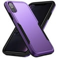 thumbnail image 1 of Designed for iPhone XS Max Heavy Duty Case, Protection Shockproof Dropproof Dustproof Anti-Scratch Phone Case Cover for iPhone XS Max Heavy Duty Case, Purple, 1 of 7