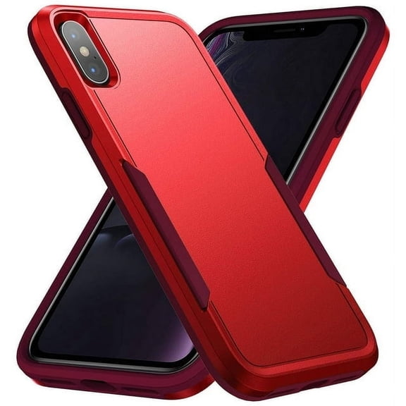 Designed for iPhone XS Max Heavy Duty Case, Protection Shockproof Dropproof Dustproof Anti-Scratch Phone Case Cover for iPhone XS Max Heavy Duty Case, Red