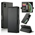 thumbnail image 1 of Designed for iPhone XS Max Wallet Case, with Card Slots Strong Magnetic Closure PU Leather Flip Fold Shockproof Kickstand Durable Purse Flip Case for iPhone XS Max - Black, 1 of 7
