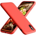 thumbnail image 1 of Designed for iPhone Xs Max Silicone Case, Protection Shockproof Dustproof Anti-Scratch Phone Case Cover for iPhone Xs Max, Liquid Silicone Phone Case (Red), 1 of 6