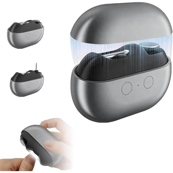 Designed specifically for seniors and those with thick nails | Easy Clip 3-in-1 Electric Nail Clipper, intelligent automatic trimming and filing device, with LED lighting and safety guard.