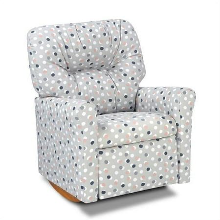 Designed to Furnish Kids Fabric Contemporary Rocker Recliner Chair, Gray