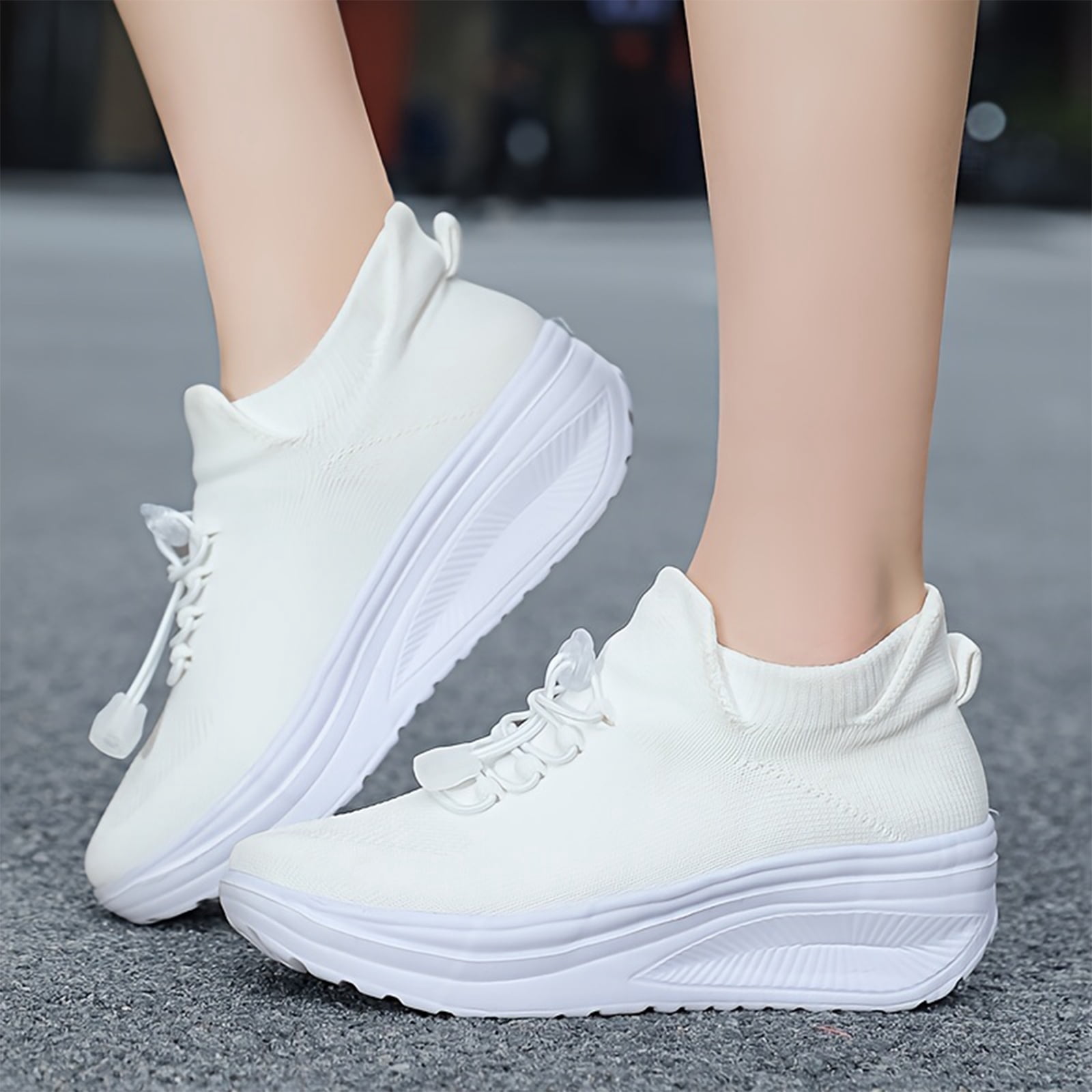 3 Color Sign Design Designed with Women's Arch Support Sneakers Mesh Upper Sock Design ...