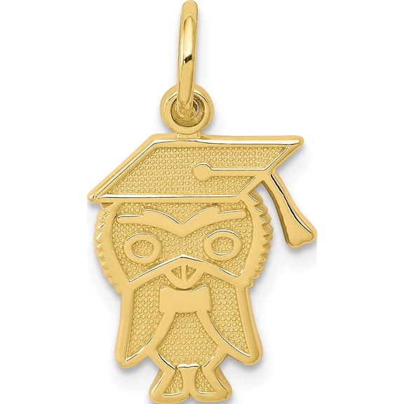 Jewelry by Sweet Pea 10K Yellow Gold Graduation Owl Charm