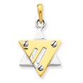 thumbnail image 1 of Designer 14K Two-Tone Star Of David Pendant (Length=31) (Width=18) Made In United States -Jewelry By Sweet Pea Creations, 1 of 2