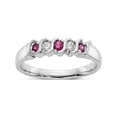 thumbnail image 1 of Designer 14K White Gold Diamond With Ruby Band Made In India -Jewelry By Sweet Pea Creations, 1 of 7