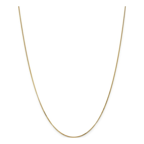 Designer 14K Yellow Gold 14Ky .9Mm Curb Pendant Chain (Length=24) (Width=0.9) Made In South Africa -Jewelry By Sweet Pea Creations