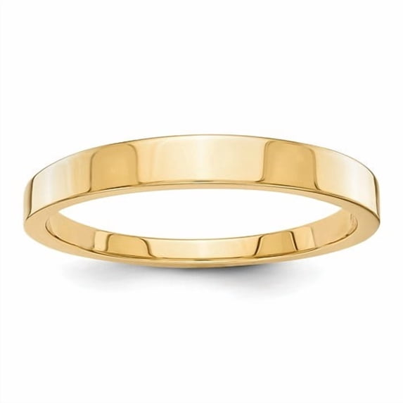 14k Yellow Gold 3mm Tapered Polished Band