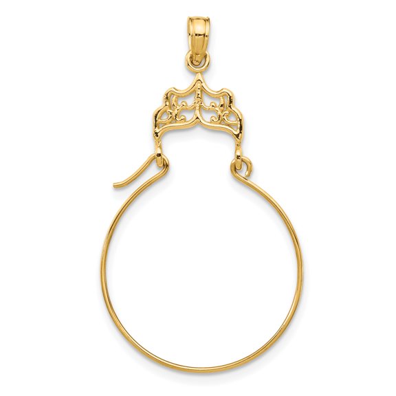 Jewelry by Sweet Pea 14K Yellow Gold Filigree Charm Holder Pendant