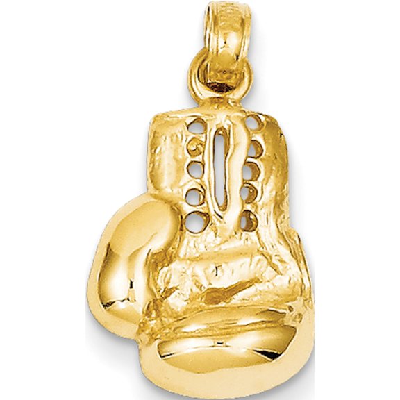Designer 14K Yellow Gold Lg Boxing Glove Charm (Length=18) (Width=12) Made In Peru -Jewelry By Sweet Pea Creations