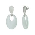thumbnail image 1 of Designer .925 Sterling Silver Aqua Crystal Drop Earrings, 1 of 1