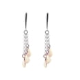 thumbnail image 1 of Designer .925 Sterling Silver Falling Hearts Earrings dipped in Rose Gold, 1 of 1