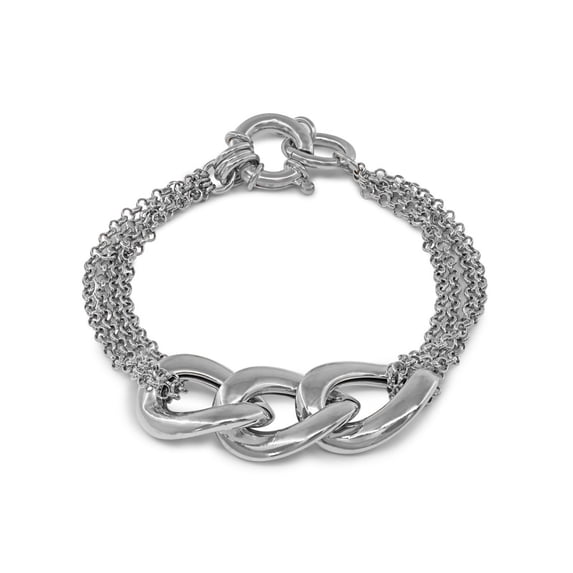 Designer .925 Sterling Silver Veneto Mesh Links Bracelet for Women