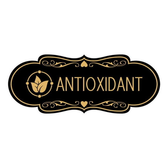 Designer Antioxidant Sign (Black /Gold) - Small
