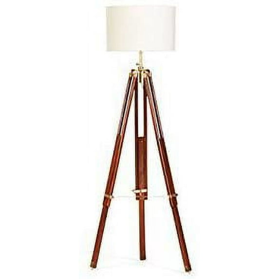 Designer Antique Tripod Floor Lamp Industrial Vintage Marine Tripod Lamp ( Without Lamp Shade )