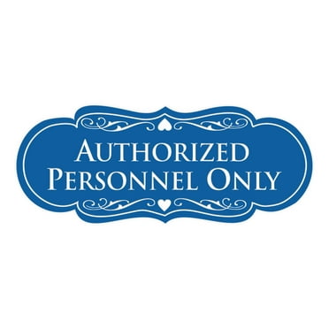 Designer Authorized Personnel Only Sign(Blue) - Medium