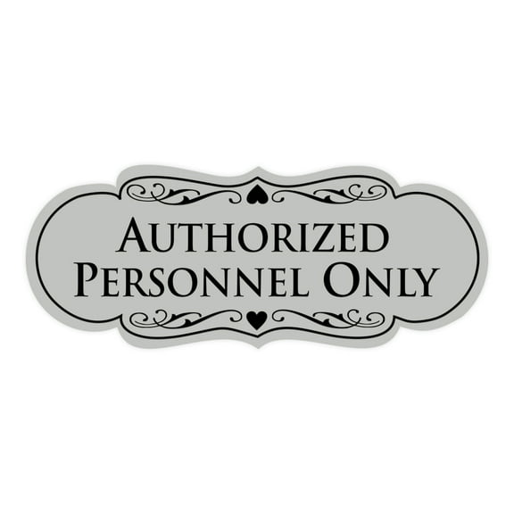 Designer Authorized Personnel Only Sign(Lt Gray) - Medium