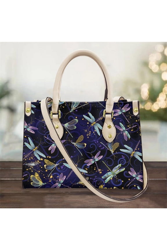 Designer Bags Dream Dragonfly Printing Womens Shoulder Bags New Arrival Ladies Pu Leather Top-handle Tote for Party